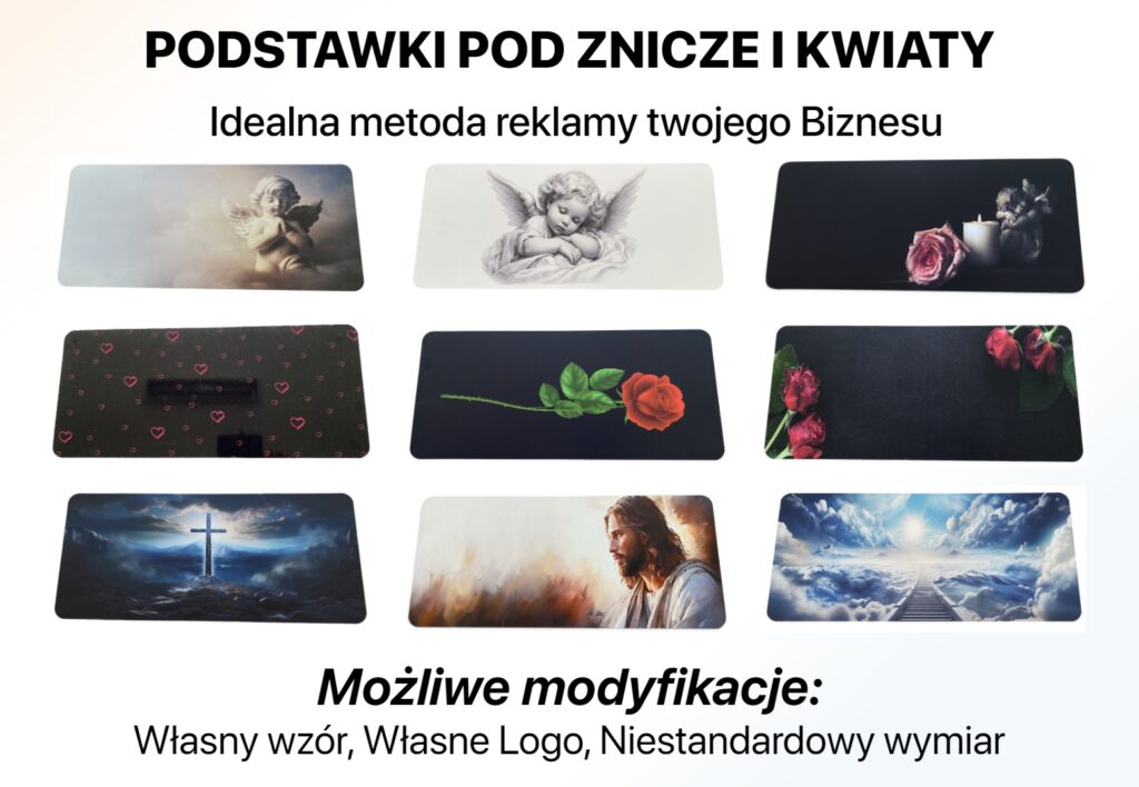 podkładki pod znicze i kwiaty